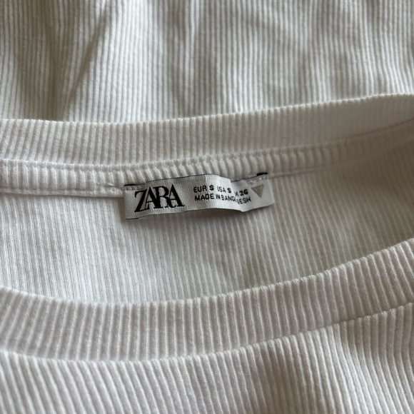 Zara White Ruffled Tank - Picture 3 of 3